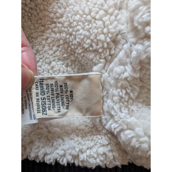 L.L.Bean Womens Small Blue Corduroy Sherpa-Lined Jacket With Button Front Pocket - Picture 7 of 9